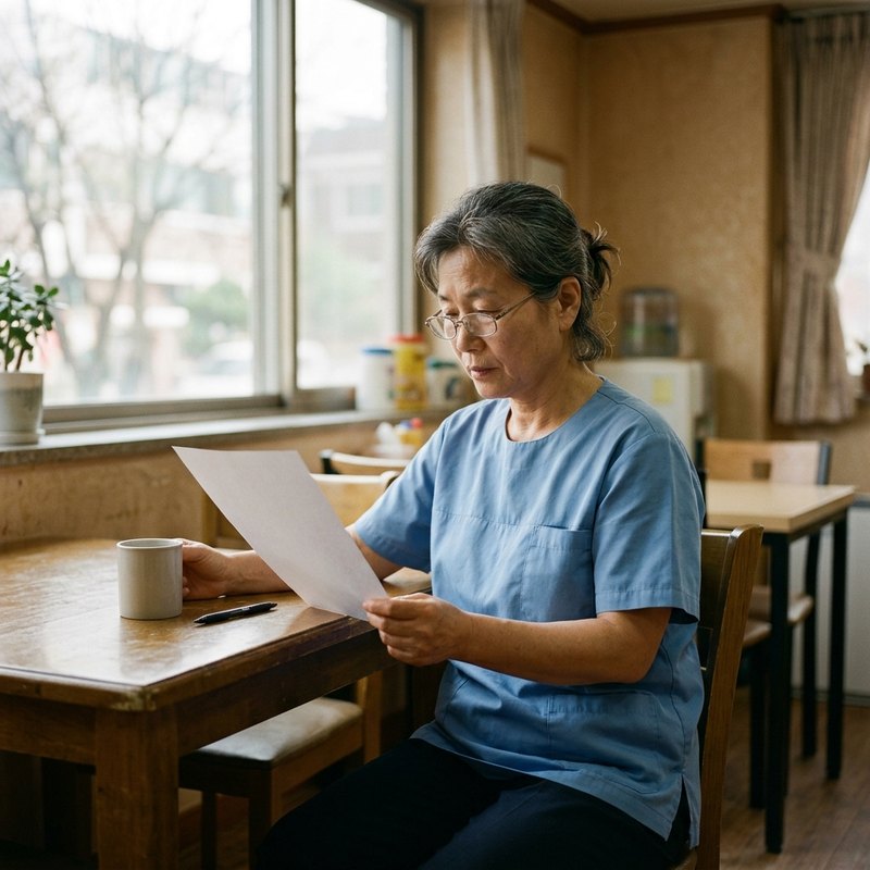 근무 일정을 확인하는 모습