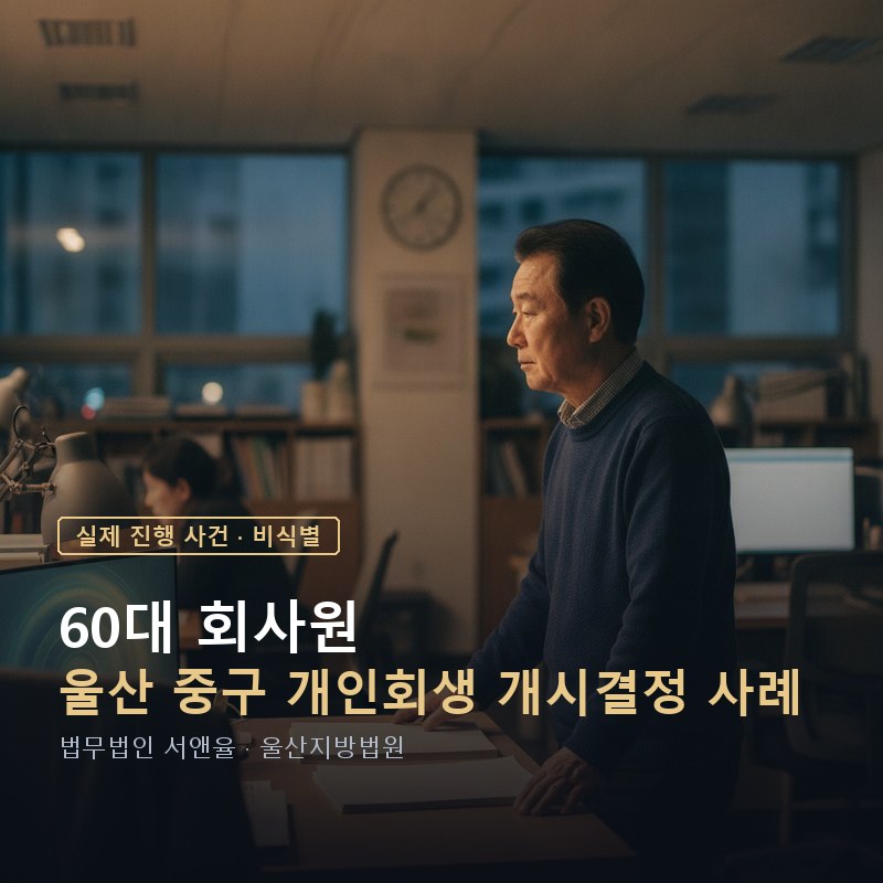 개인회생 절차, 신청부터 면책까지 어떤 순서로 진행될까｜울산 개시 사례 — 이해를 돕기 위한 연출 이미지